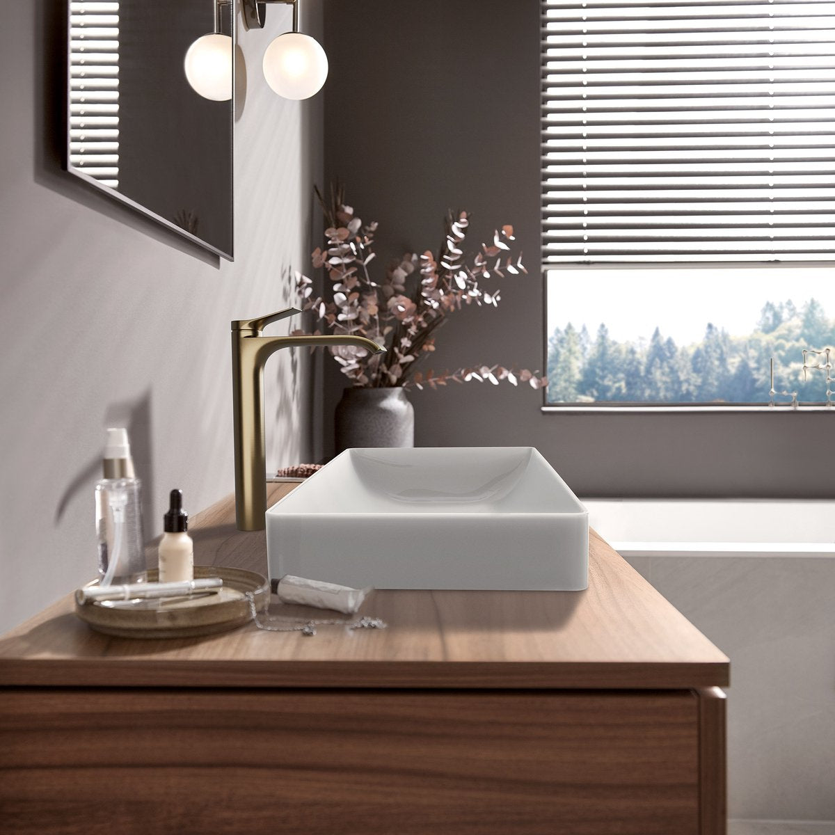 Hansgrohe vivenis - Waschtischarmatur mit Ablauf, Ecosmart, Coolstart, gebürstete Bronze 75044140