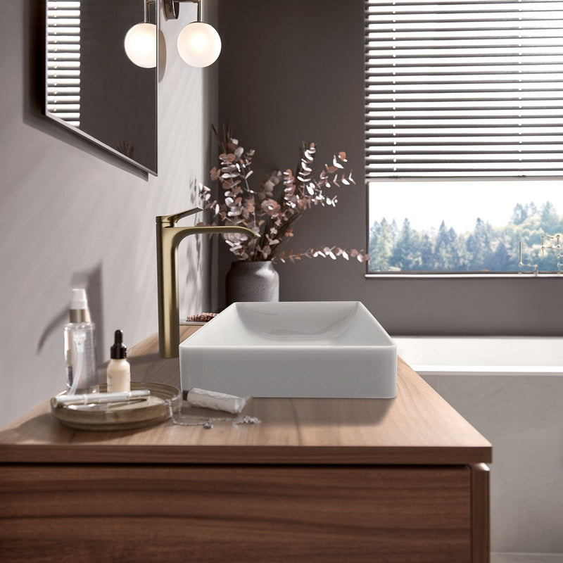 Hansgrohe vivenis - Waschtischarmatur mit Ablauf, Ecosmart, Coolstart, gebürstete Bronze 75044140