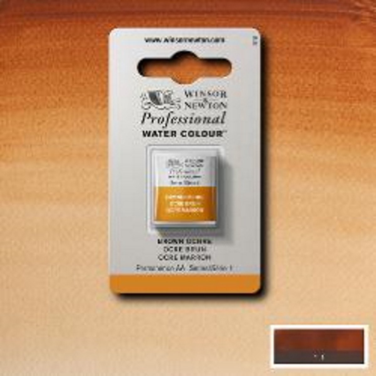 Professionelle Aquarellfarbe von Winsor Newton, halbfloriges braunes Ocker