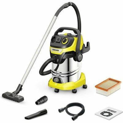 Kärcher wd 6 p s v-30 6 22 t (ysy) Nass- und Trockensauger – 1300 W – 30 Liter – integrierte Steckdose – Edelstahl-Saugrohre – Edelstahlbehälter – Ablassschraube – Flachfilter