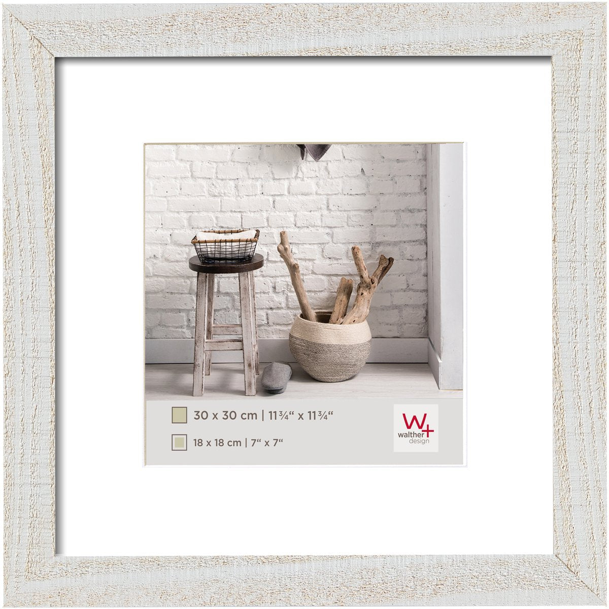 Walther Home - Holzrahmen - Fotogröße 30x30 cm - Polarweiß