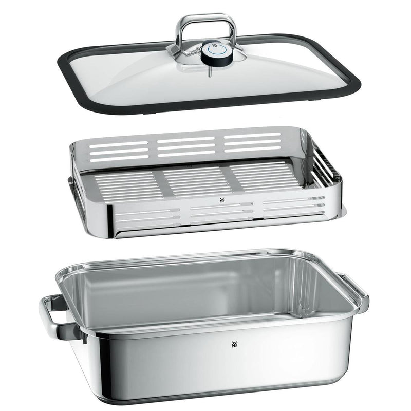 WMF vitalis - Dampfbratpfanne - 6,5 Liter - Edelstahl - Induktion - mit Deckel - Multifunktional