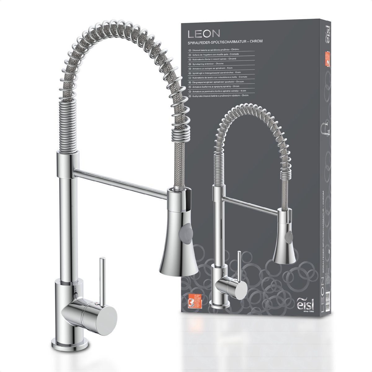 EiSl One Button Mixer mit Spiral Spring Leon Chrom -gelenkt
