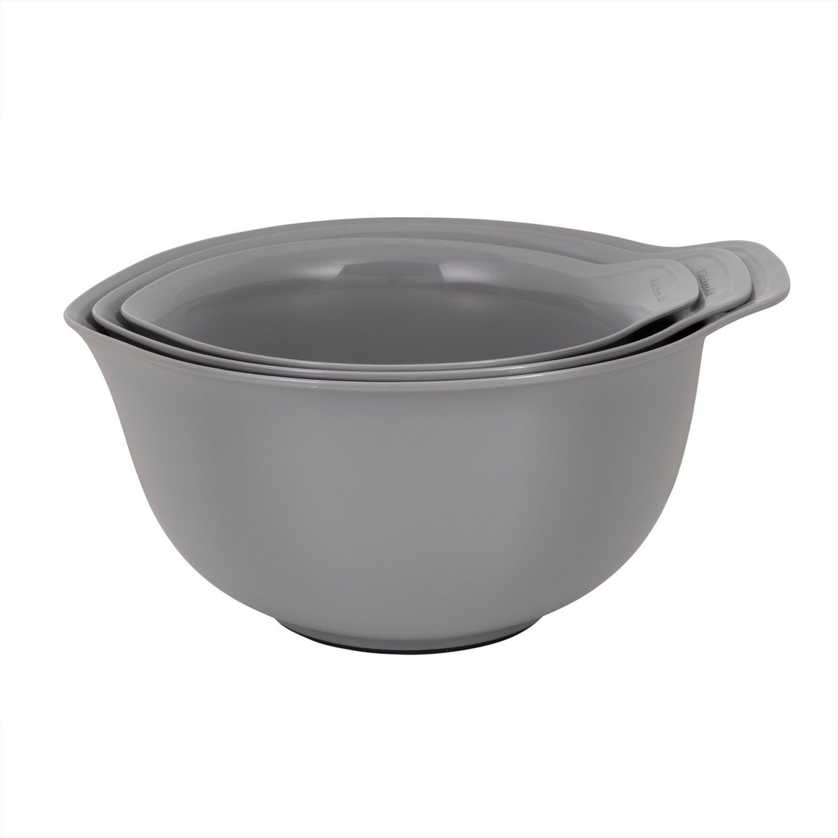 Kitchenaid Rührschüsseln, 3er-Set, mit Ausgießer, 2,4 l, 3,3 l, 4,3 l, Kunststoff, nestbar, grau -