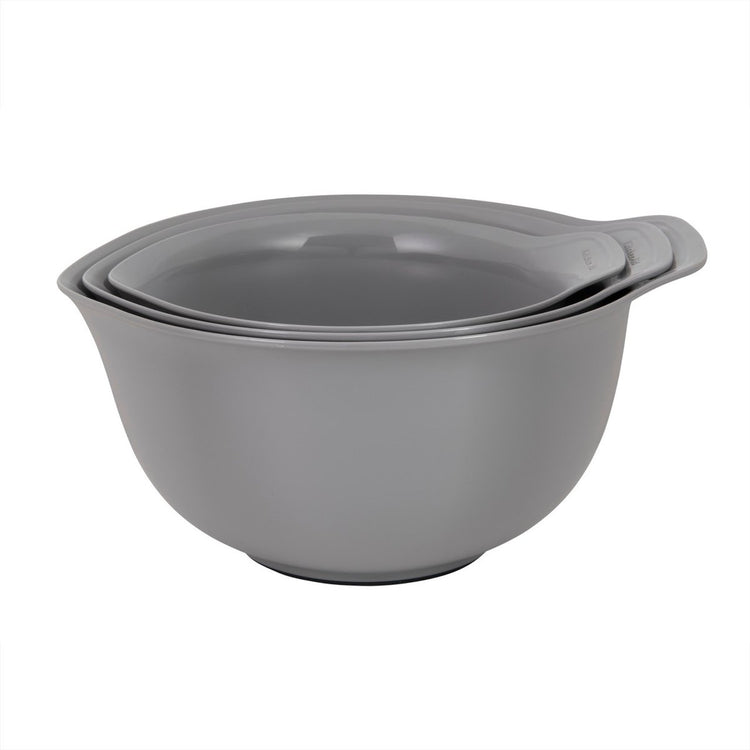 Kitchenaid Rührschüsseln, 3er-Set, mit Ausgießer, 2,4 l, 3,3 l, 4,3 l, Kunststoff, nestbar, grau -