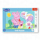 Trefl Peppa Pig Puzzle mit Rahmen, 15 Teile – lustiges Peppa