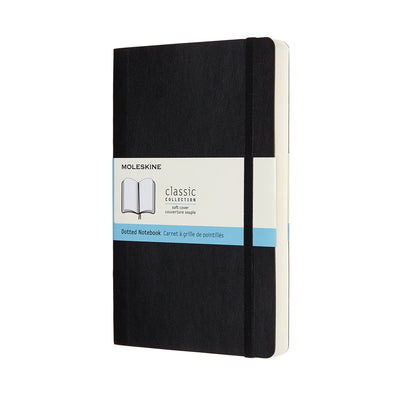 Klassisches Moleskine-Notizbuch – erweitert – groß – Softcover – gepunktet – schwarz