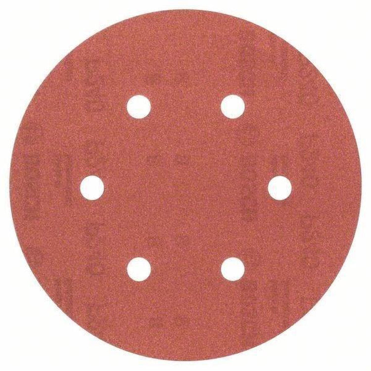 Bosch 5-teiliges Schleifblatt-Set für Exzenterschleifer 150 mm gelocht - Körnung 240