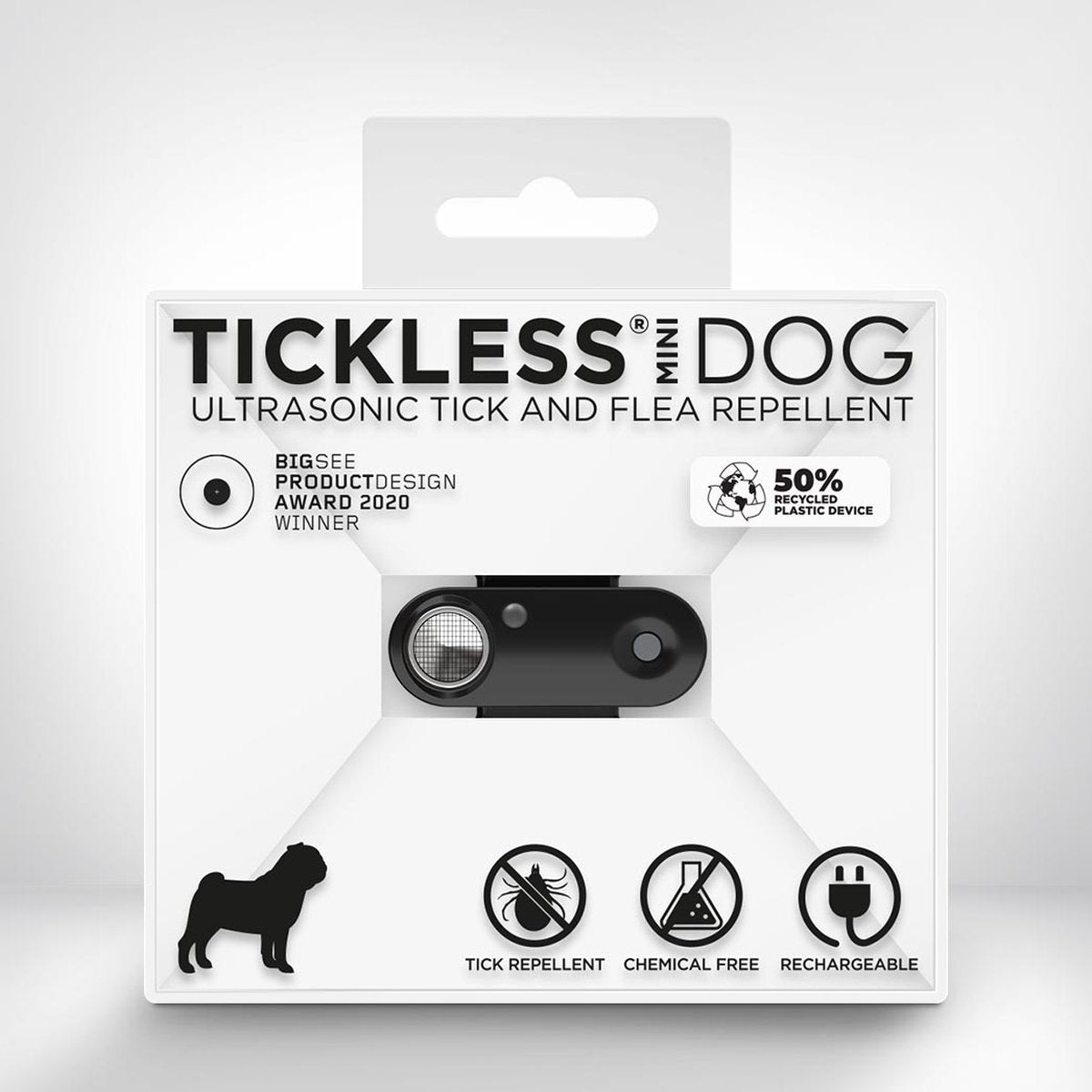 Tickless Mini-Hund – schwarz – Anti-Zecken – wiederaufladbar