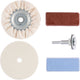 Bosch Polierset – Filzpolierscheibe, Stoffscheibe, Griff und Polierpaste
