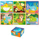 Lisciani Montessori Baby Holzwürfel und Puzzle 2 in 1