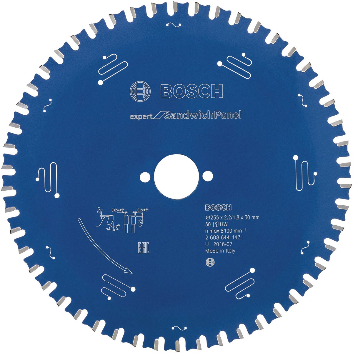 Bosch Zubehör Kreissägeblatt Expert für Sandwichplatte 235x30x2,2 1,8x50 - 2608644143