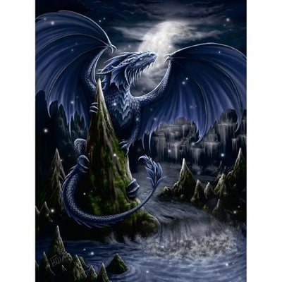 Ravensburger Puzzle Der blaue Drache – 1500 Teile – Fantasy-Puzzle.
