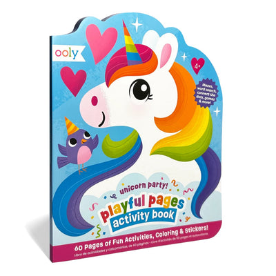 Ooly – verspielte Seiten – färbbares Stickerbuch – Einhorn-Party!