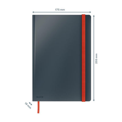 Leitz Cozy Notebook B5 Soft Touch kariert – Hardcover-Notizbuch – großes Format – ideal für das Home-Office und die Arbeit von zu Hause aus – Samtgrau