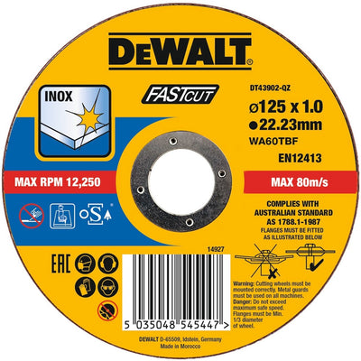 Dewalt dt43902 Trennscheiben 125x22,2x1mm. Edelstahl Edelstahl ve=1