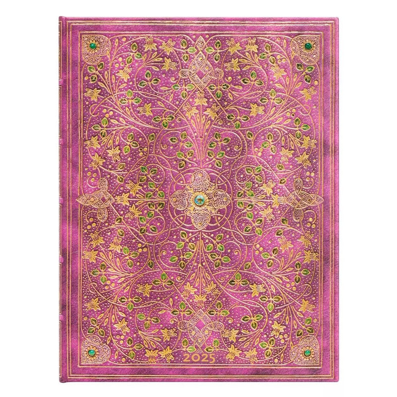 Paperblanks Sangorski Sutcliffe – Diamond Jubilee (Sangorski Sutcliffe) Ultra 12-Monats-Tagesplaner 2025 mit festem Einband (Elastikbandverschluss)
