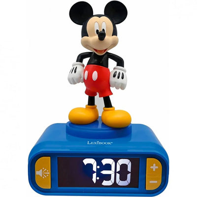 Digitaler Lexibook-Wecker mit Mickey-3D-Nachtlicht und Soundeffekten