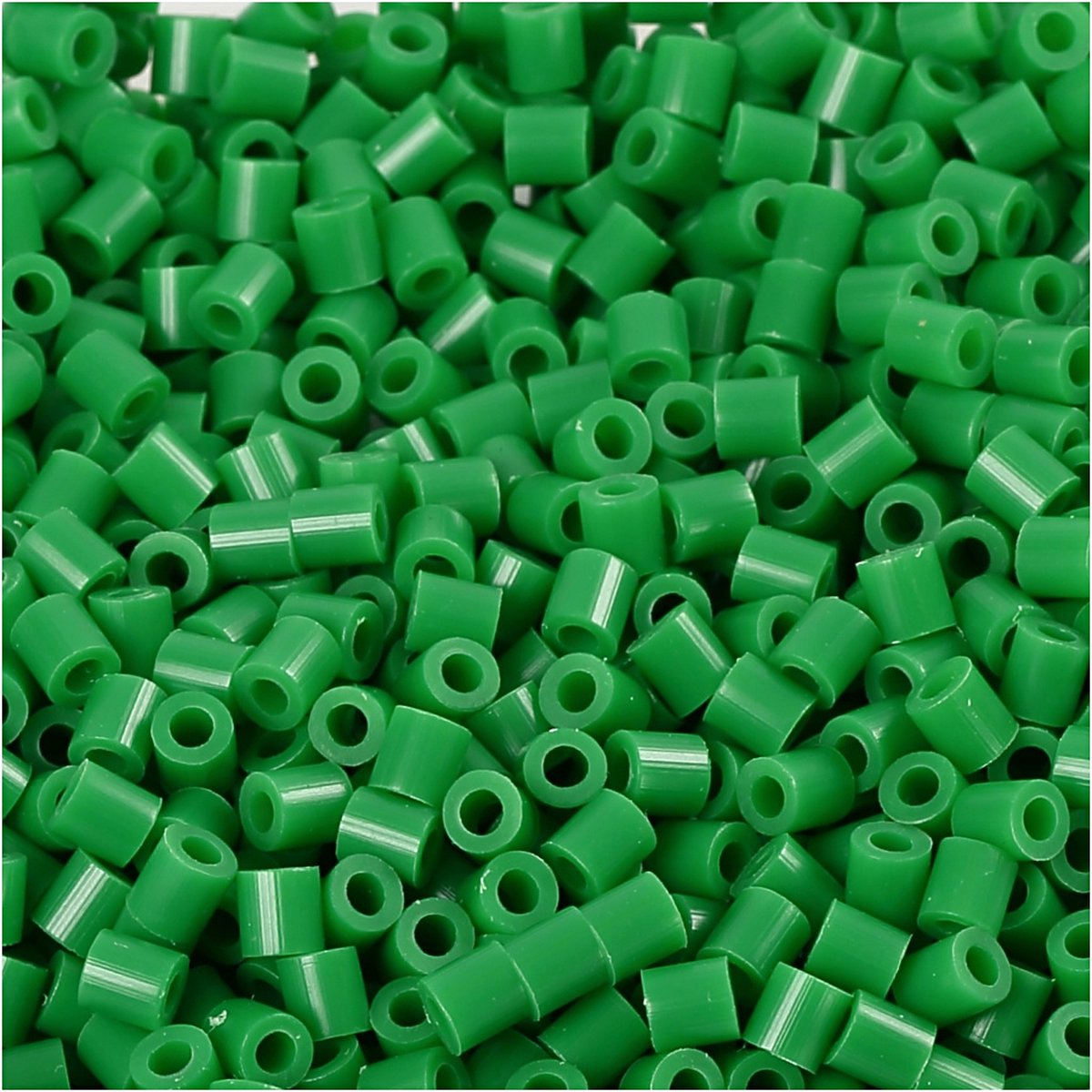 Nabbi Fotoperlen, Größe 5x5 mm, Lochgröße 2,5 mm, mittel, grün (16), 6000 Stück 1 Box
