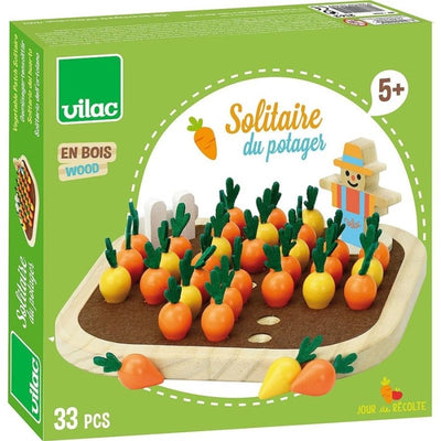 Vilac Holz-Solitärspiel Karottengarten – lehrreiches Brettspiel für Kinder.