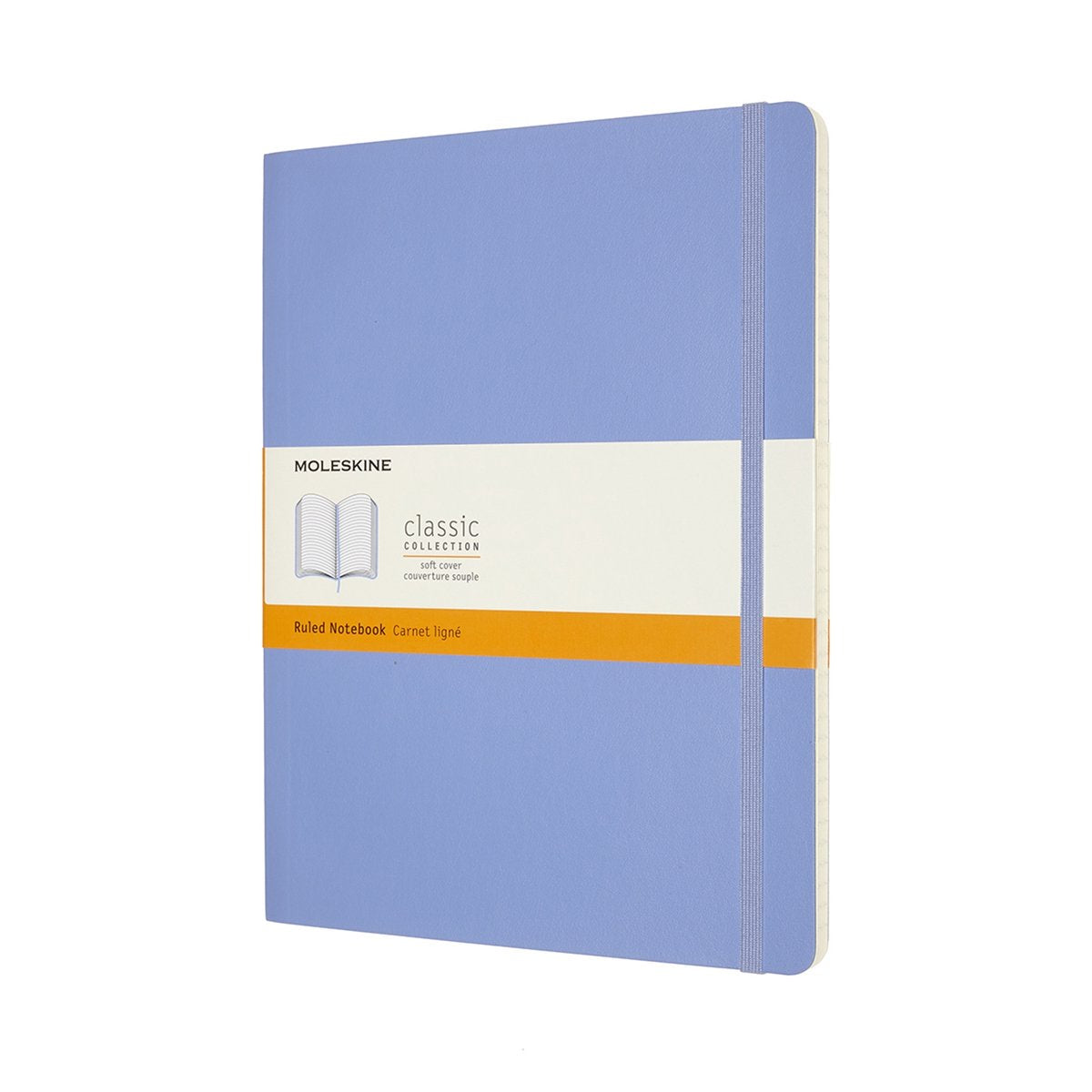 Klassisches Moleskine-Notizbuch – extra groß – Softcover – liniert – Hortensienblau