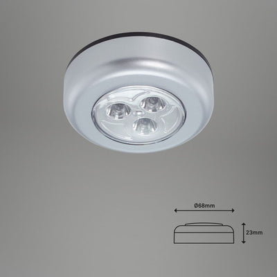 B.k.licht briloner – 5er-Set Schrankleuchten – Unterbauleuchten – batteriebetrieben – selbstklebend – Nachtlicht – Schrankleuchten – ø6,8 cm