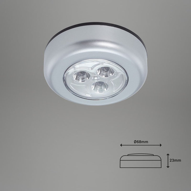 B.k.licht briloner – 5er-Set Schrankleuchten – Unterbauleuchten – batteriebetrieben – selbstklebend – Nachtlicht – Schrankleuchten – ø6,8 cm