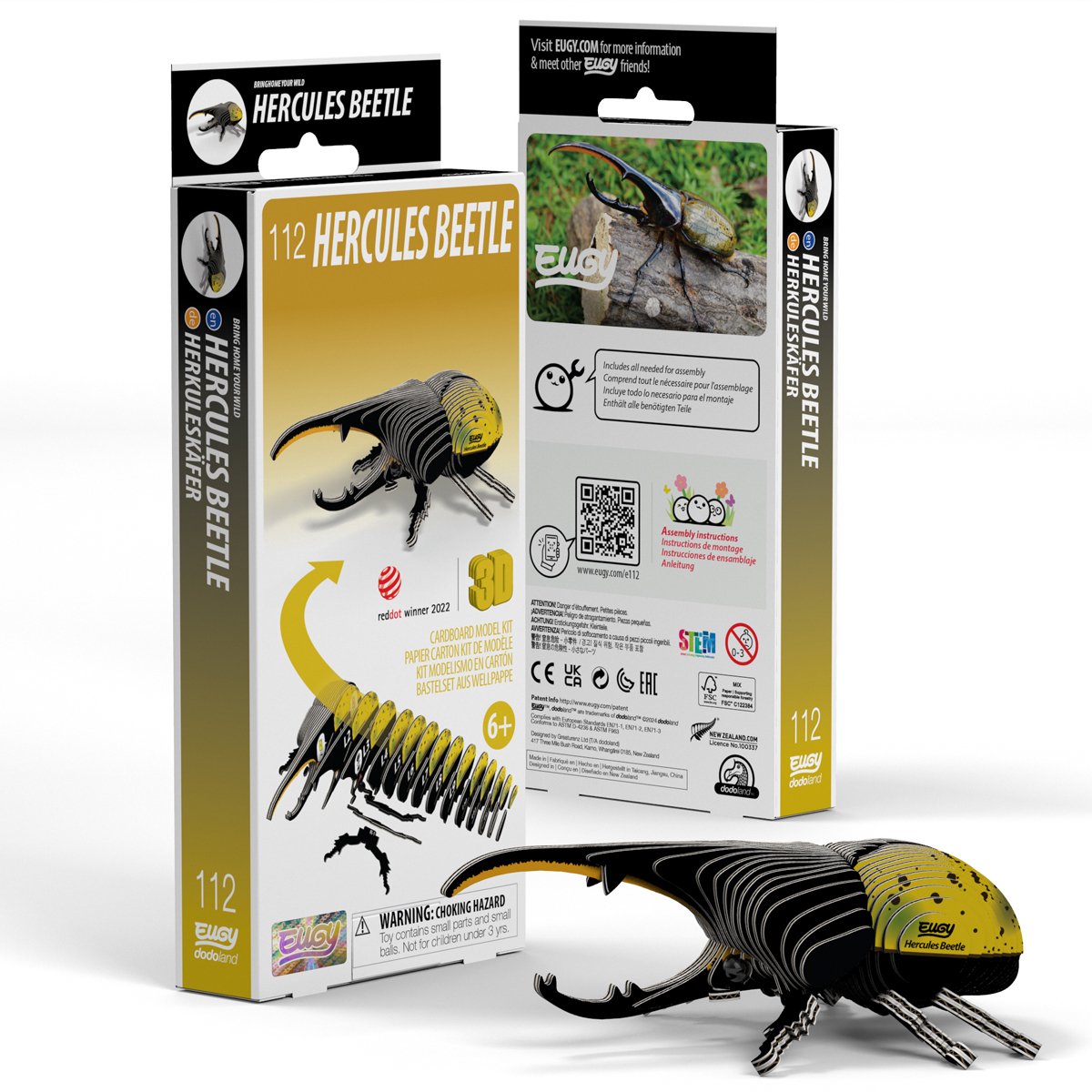 Eugy 3D-Puzzle – Herkuleskäfer – Insekten – nachhaltig – alle sammeln – 6 Jahre