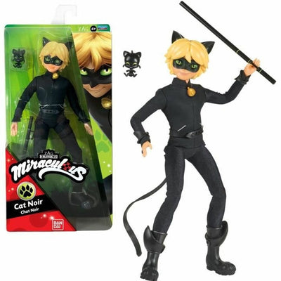 Bandai – Miraculous Ladybug – Modepuppe 26 cm – schwarze Katze – offiziell lizenzierte Miraculous – bewegliche Puppe mit schwarzer Katze – Spielzeug für Kinder ab 4 Jahren – p50002