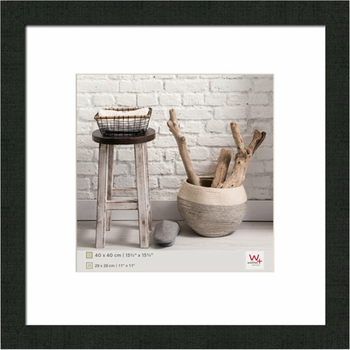Walther Home - Holzrahmen - Fotogröße 40x40 cm - Schwarz