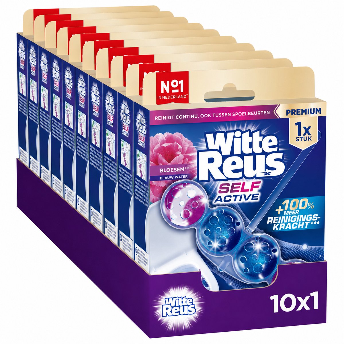 Weiße riesige selbstaktive Blüte 50 g – Toilettensteine – Vorteilspackung – 10 Stück