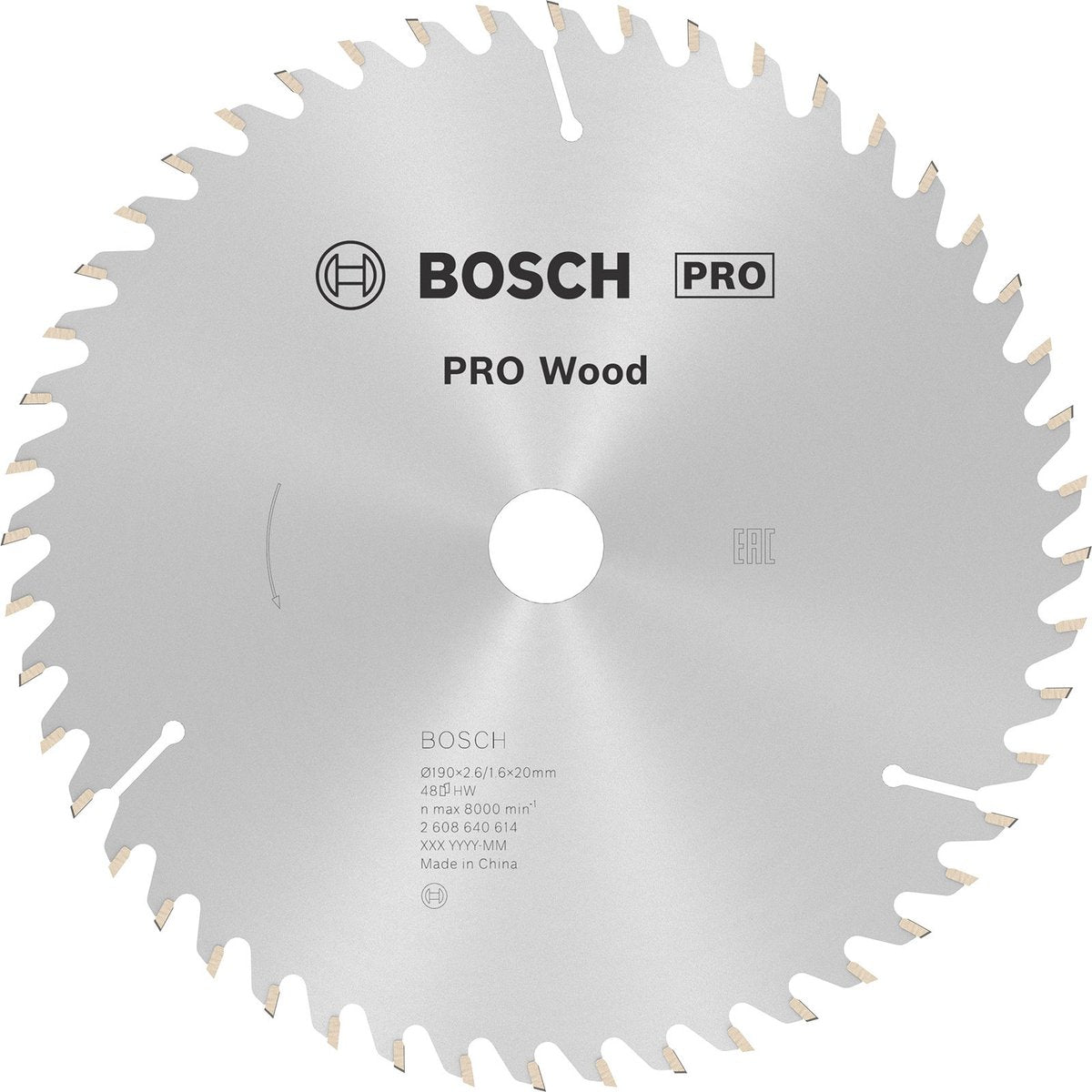 Bosch cirkzb opt 190x20 16x2,6 48t wz