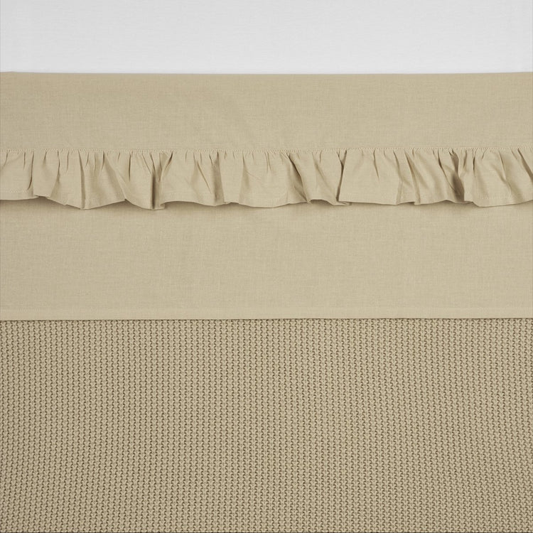 Meyco Rüschenbettlaken für Babys – Sand – 100 x 150 cm – 0,3 Tog