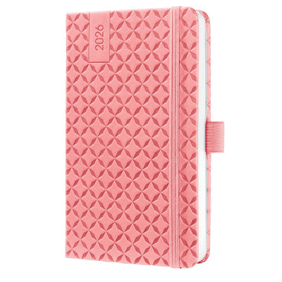 Sigel Wochenplaner Flair 2026 – Größe A6 – Pink Pink – Hardcover – SI-J6110