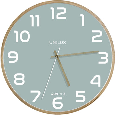 Unilux baltische Uhr Holz blau