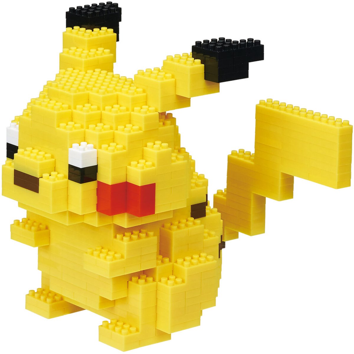 Bandai – Nanoblock – Pikachu Deluxe – Pokémon-Figur – Mini-Brick-Pikachu-Figur – Bauset – Aktivität 12+ Pixel Pikachu-Pokémon-Figur – nbpm36