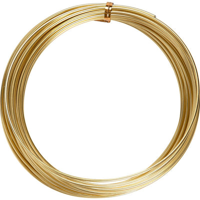Creativ Company Aludraht, rund, Stärke 2 mm, gold, 10 m 1 Rolle