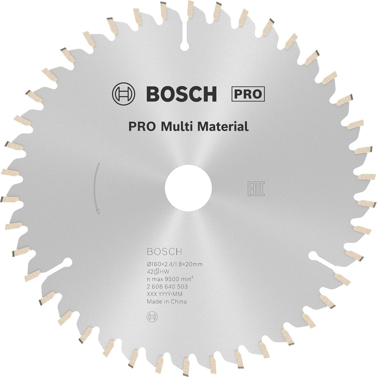 Bosch Zubehör Kreissägeblatt 160x20x2,4mm | 42t - 2608640503