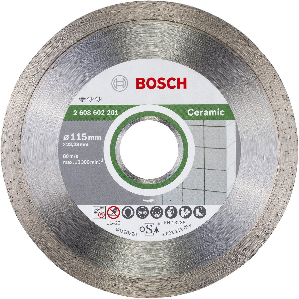 Bosch - Diamanttrennscheibe Standard für Keramik 115 x 22,23 x 1,6 x 7 mm
