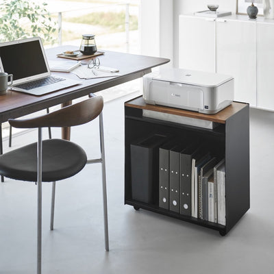 Yamazaki Büroschrank mit Rollen – Turm – Schwarz