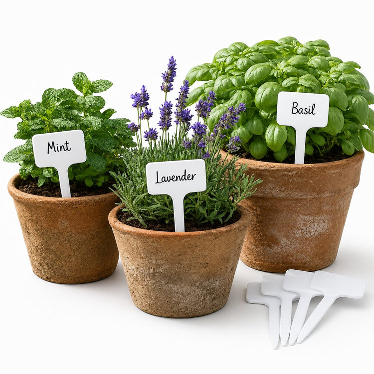 Kinzo Pflanzenetiketten – Pflanzenmarkierungen für Garten und Gemüsegarten – 16 Stück – 15 cm – weiß