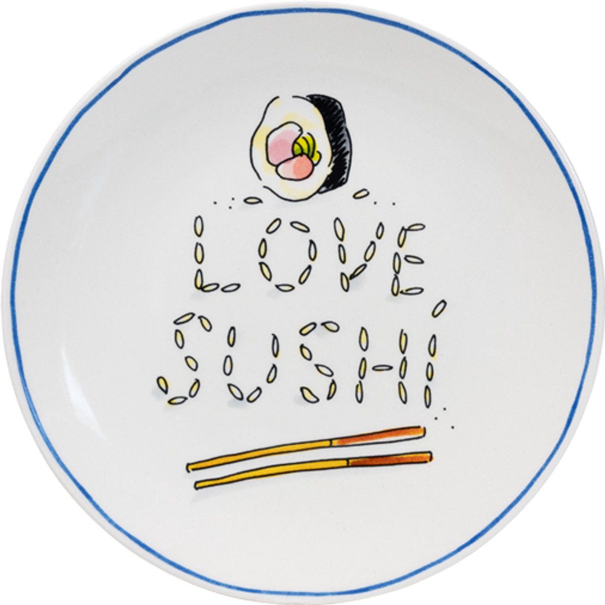 Blondes Amsterdam, Sushi: Teller 18 cm Liebe
