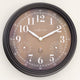 Nexttime Jasmine – Wetterstation-Wanduhr – 23,5 cm – Metall – braun – wetterfest