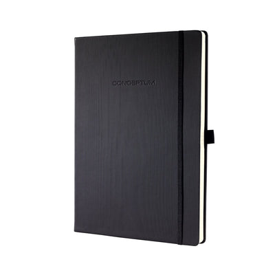 Sigel Notizbuch – Conceptum Pure – A4+ – Schwarz – Hardcover – 194 Seiten – 80 Gramm – Linie – SI-CO116