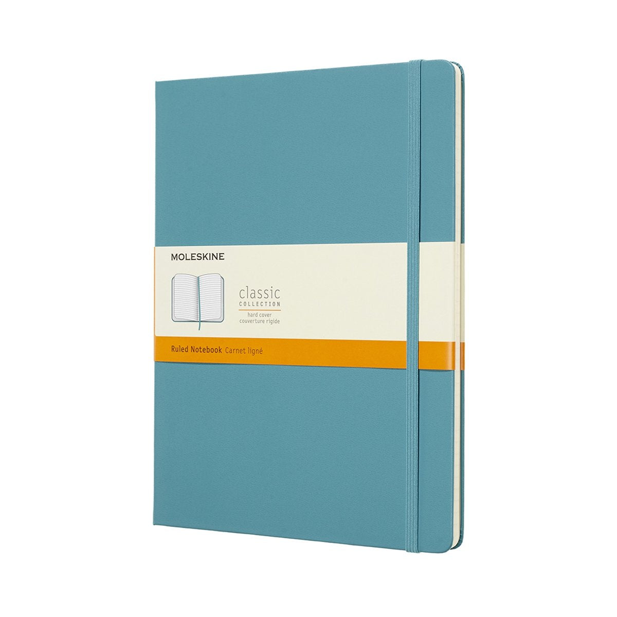 Klassisches Moleskine-Notizbuch – extra groß – Hardcover – liniert – Riffblau