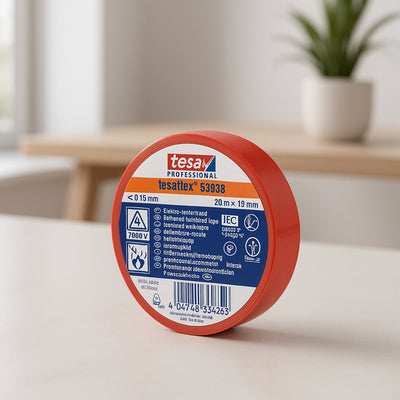 Tesa Professional 1064505 – Tesa 53988 Elektronik-Isolierband 20 m 19 mm rot | 10 Stück