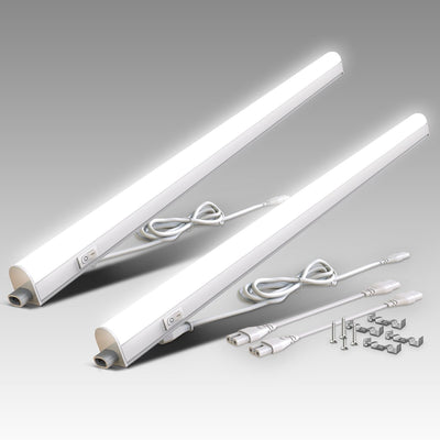 Briloner b.k.licht nahm – 2er-Set LED-Unterbaubeleuchtung – Unterbauleuchte – 4 W – 400 lm – 4.000 K neutralweißes Licht – Küchenlampe – 31 cm – Weiß