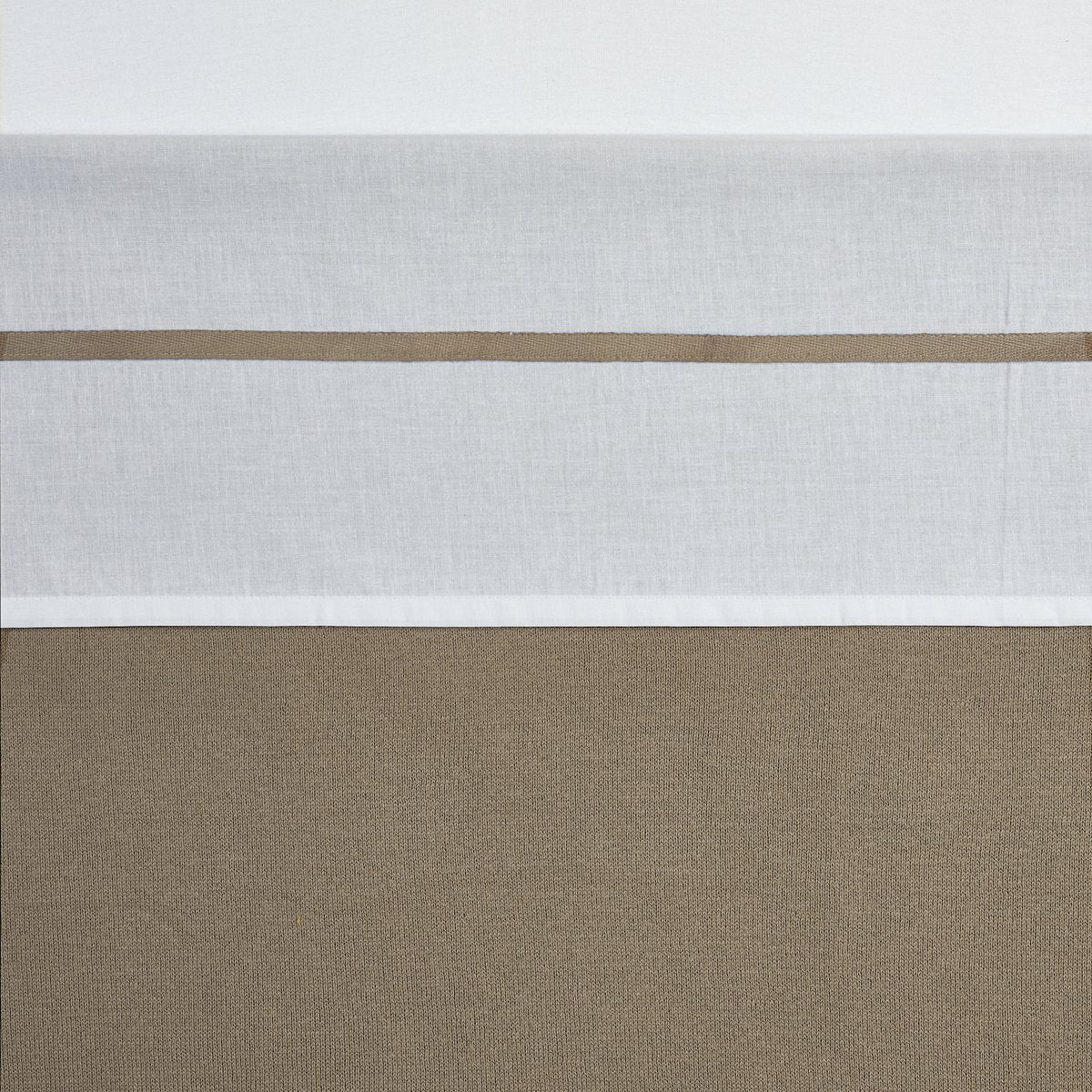 Meyco Babybettlaken mit Paspelierung – Taupe – 75 x 100 cm – 0,3 Tog