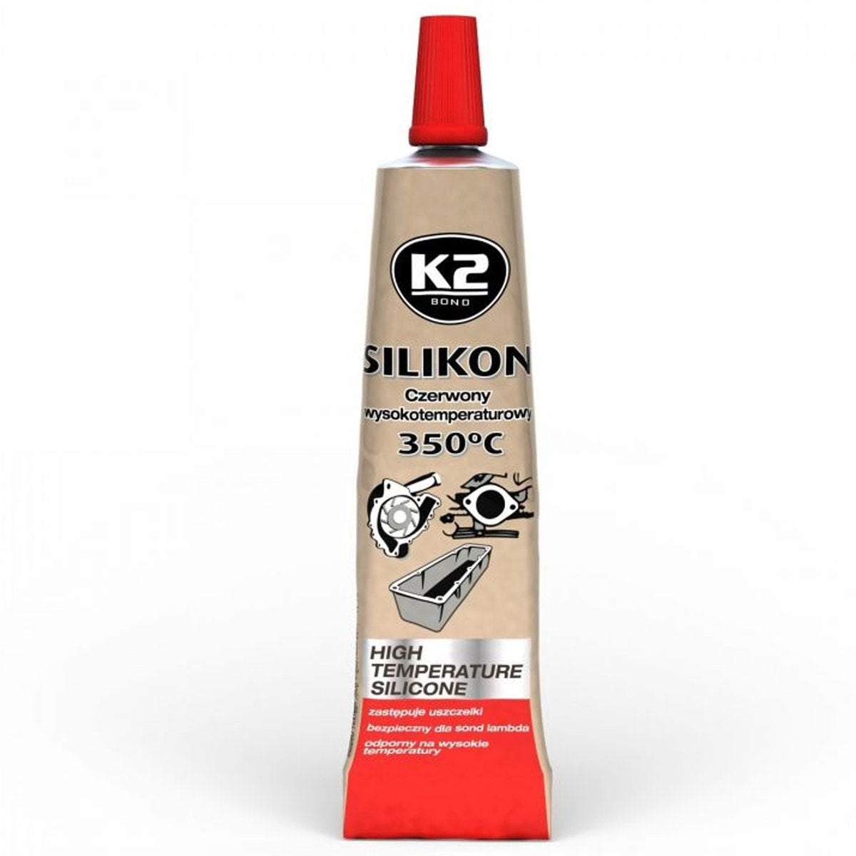 Melle K2-Serie – rotes Silikondichtmittel – 350 °C – 21 g