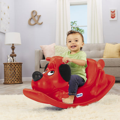 Little Tikes – Schaukelwelpe – Schaukelwippe – Wippe für drinnen und draußen – rot